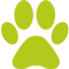 Green paw icon