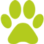 Green paw icon